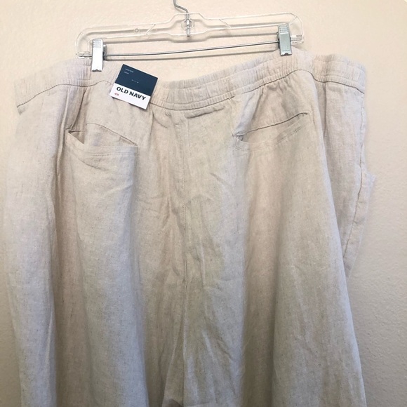 Old Navy Woman’s High-Waisted Cropped Linen-Blend Pants Plus Size 4X - Picture 6 of 13